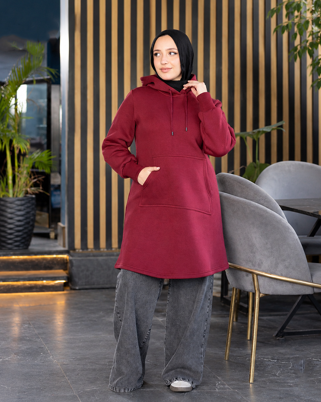 Practical Long Hoodie 964