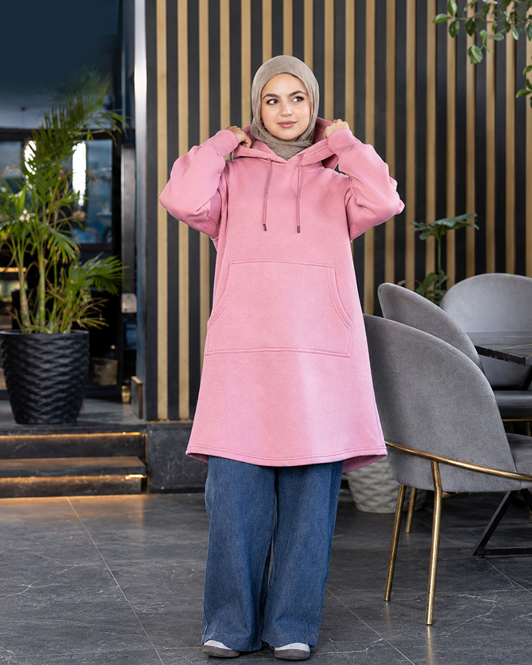 Practical Long Hoodie 964