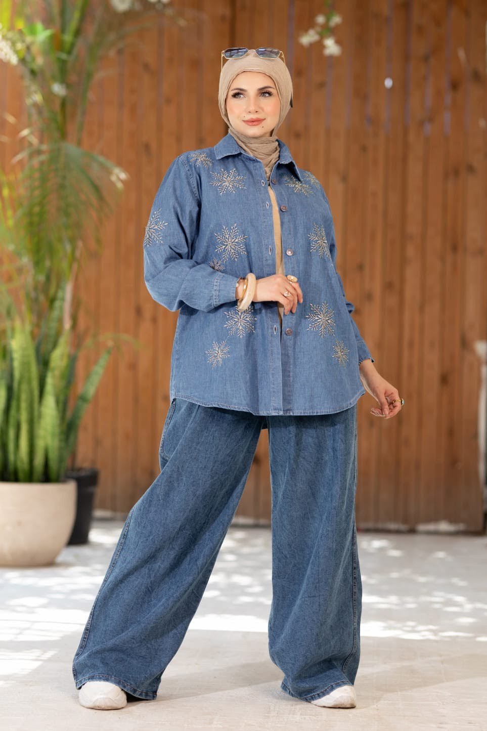 Embroidered Denim Shirt 954