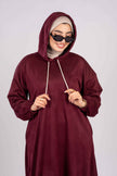 Modest Long Hoodie Dress 926