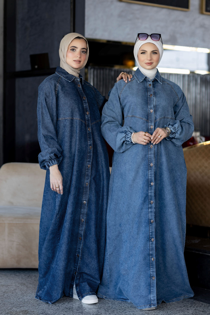 Modest Denim Summer Dress 941