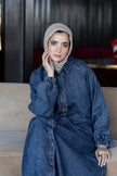 Modest Denim Summer Dress 941