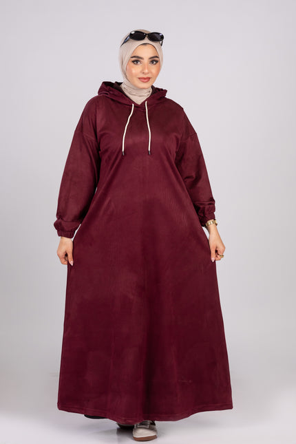 Modest Long Hoodie Dress 926