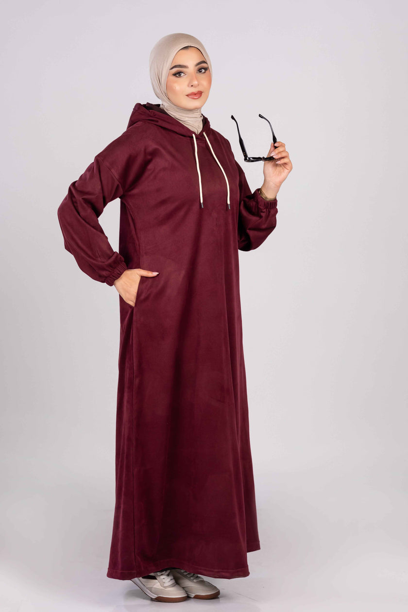 Modest Long Hoodie Dress 926