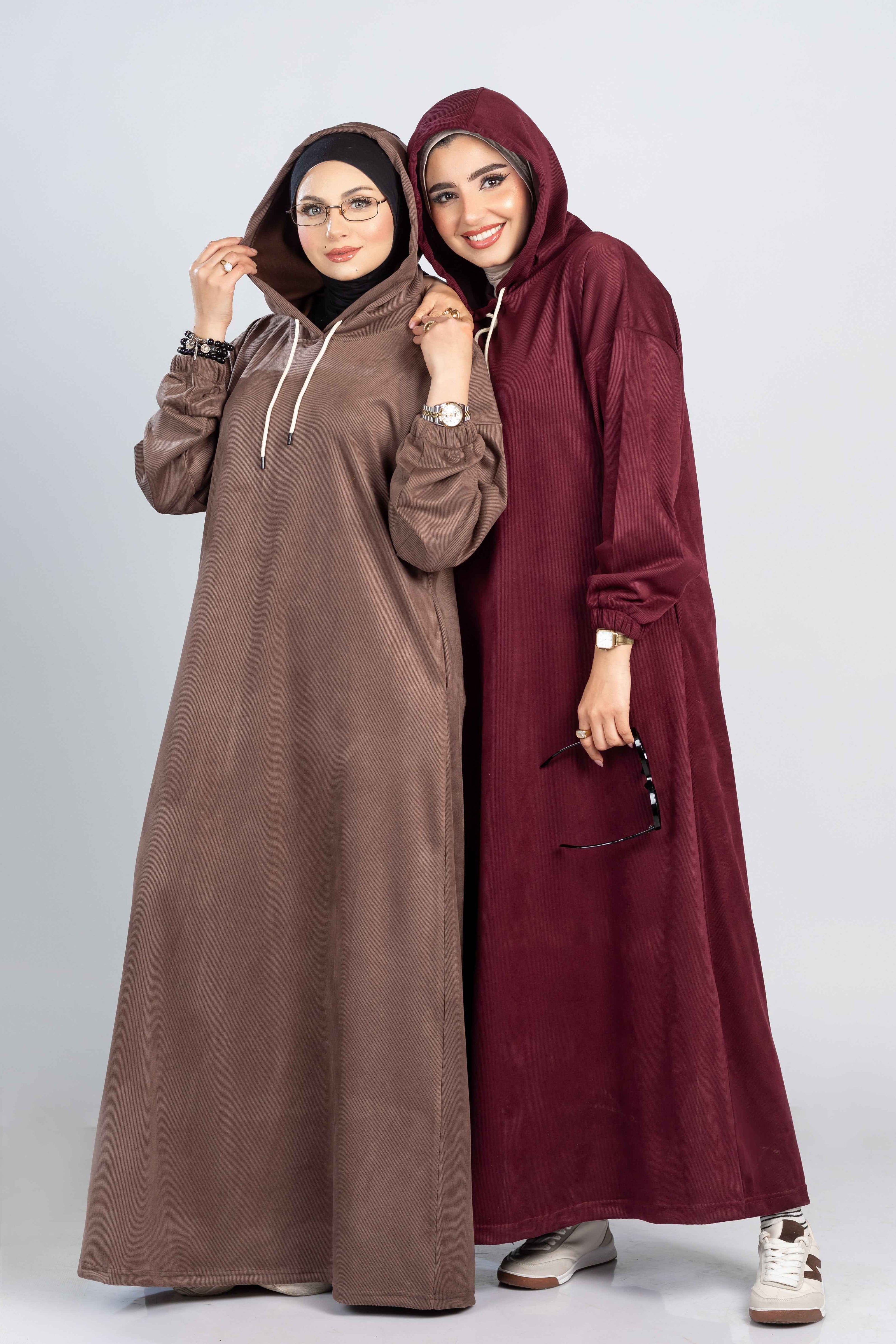 Modest Long Hoodie Dress 926