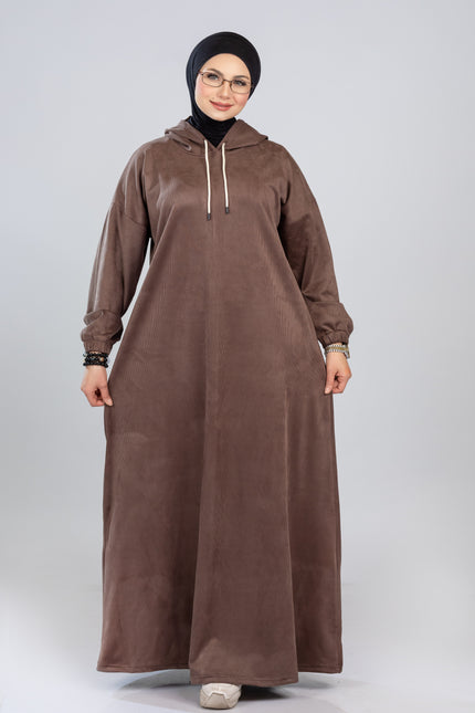 Modest Long Hoodie Dress 926