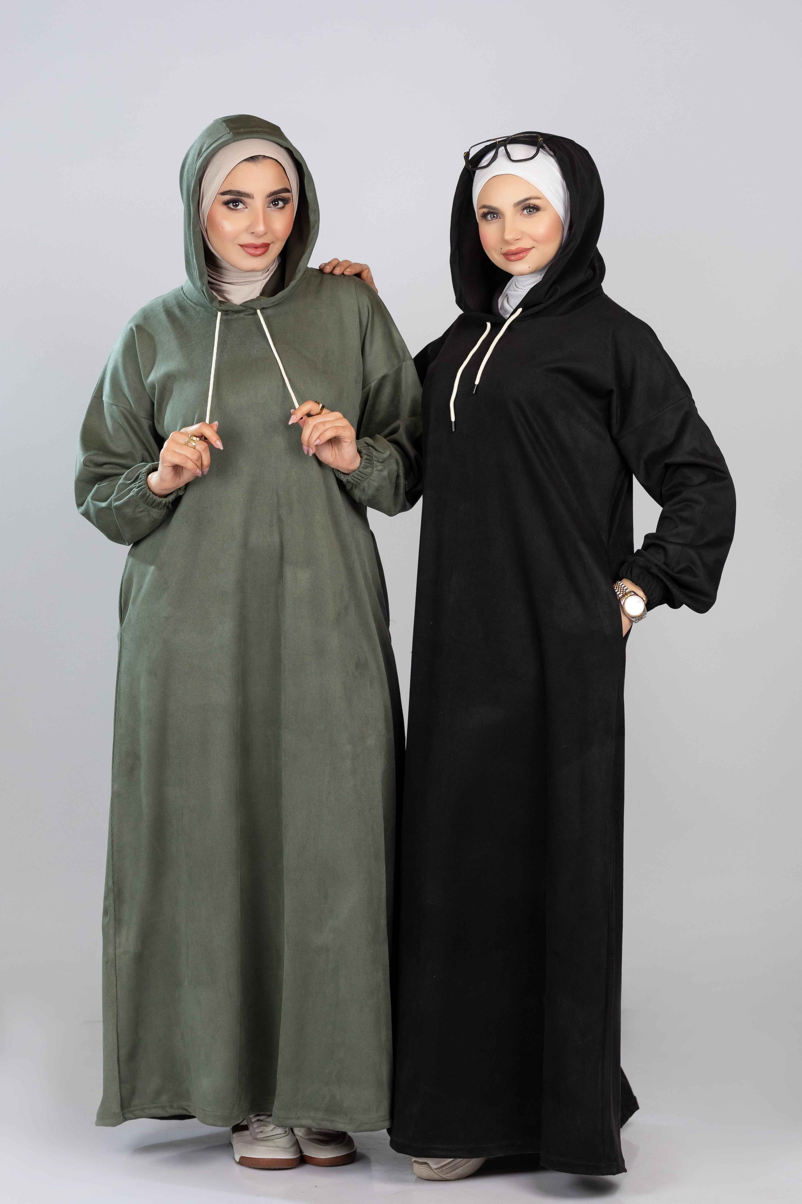 Modest Long Hoodie Dress 926