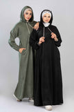 Modest Long Hoodie Dress 926