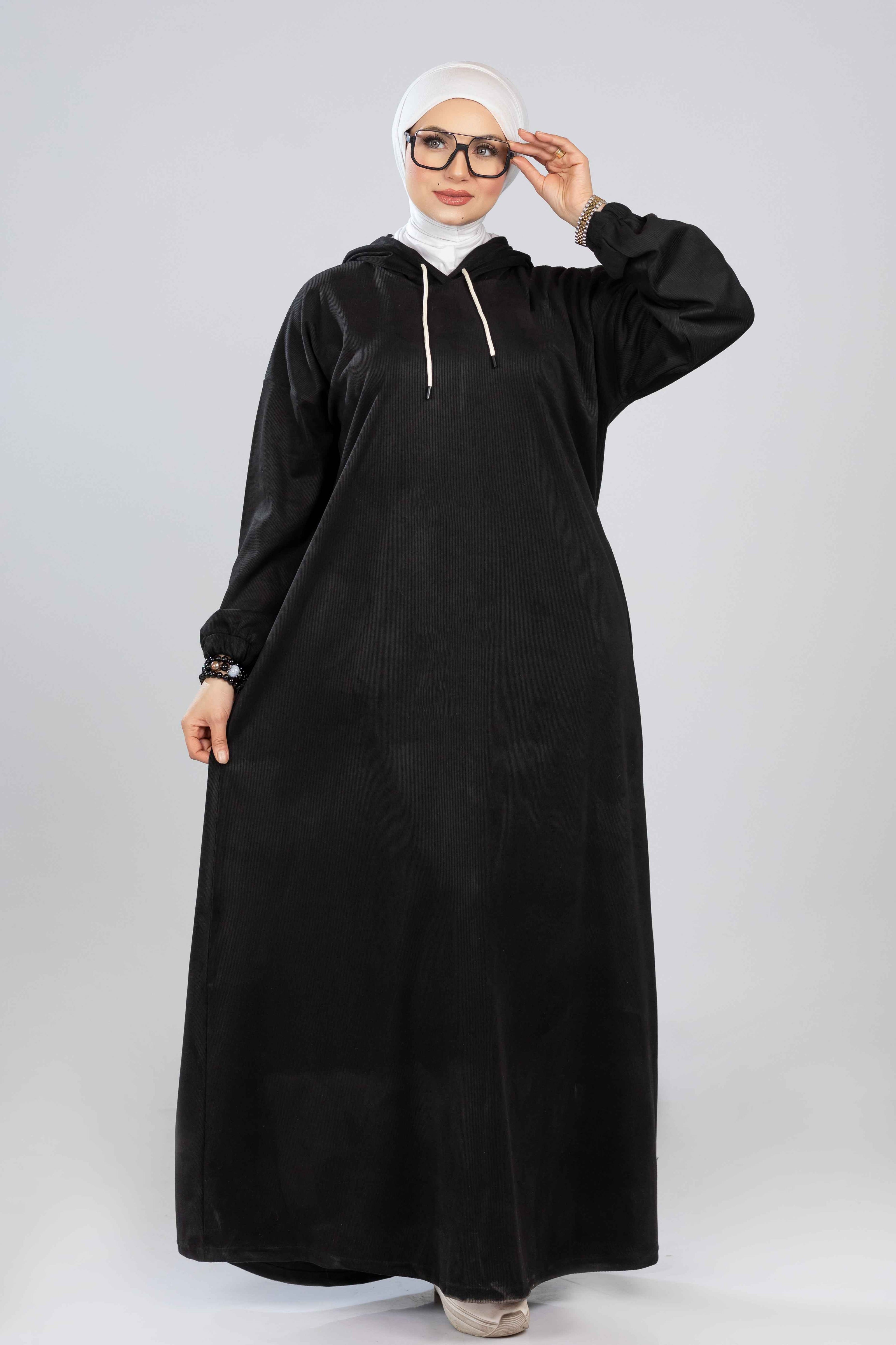 Modest Long Hoodie Dress 926