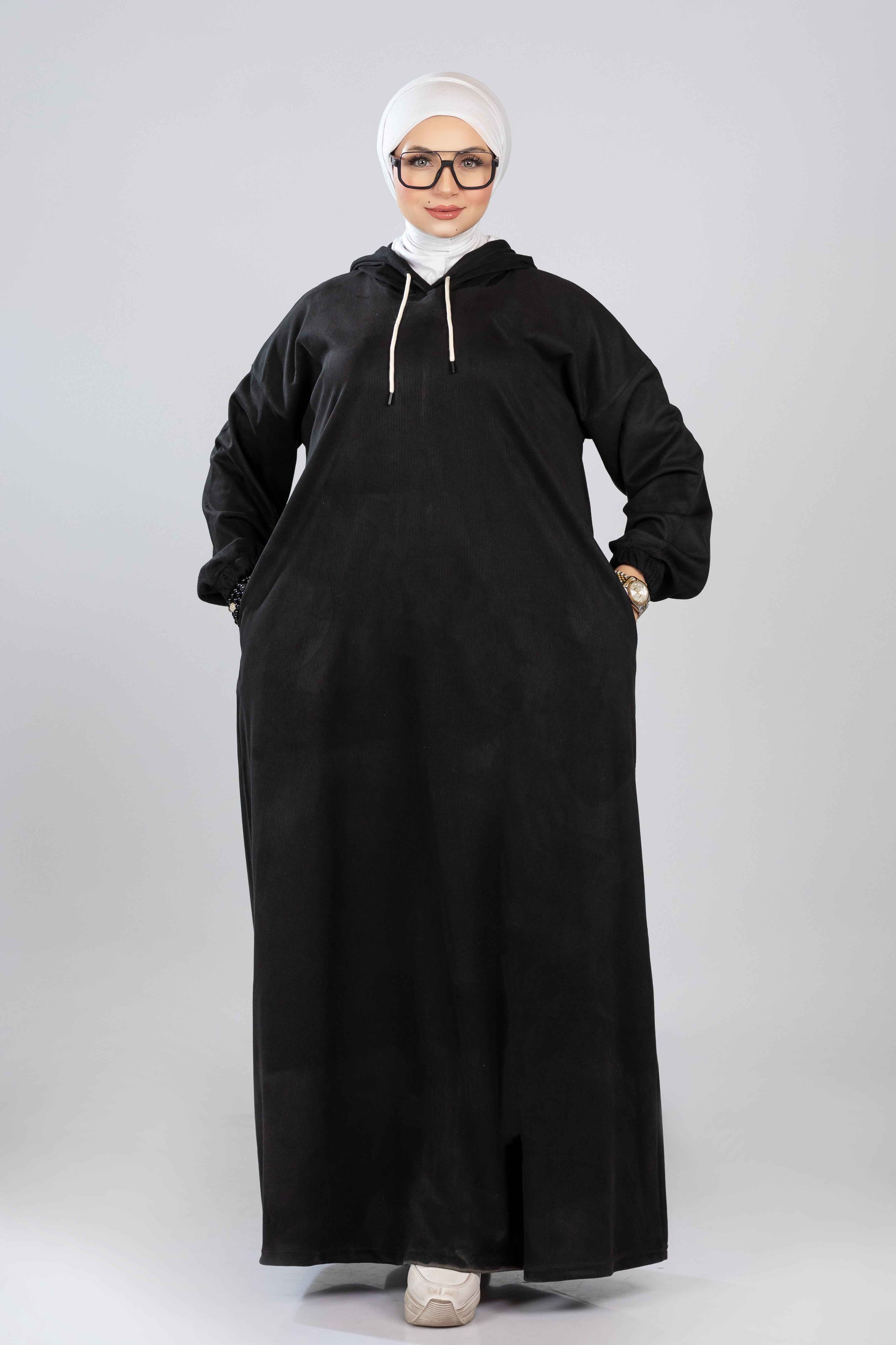 Modest Long Hoodie Dress 926