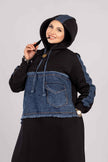 Hoodie Dress in Denim Mix 925
