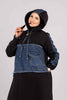 Hoodie Dress in Denim Mix 925