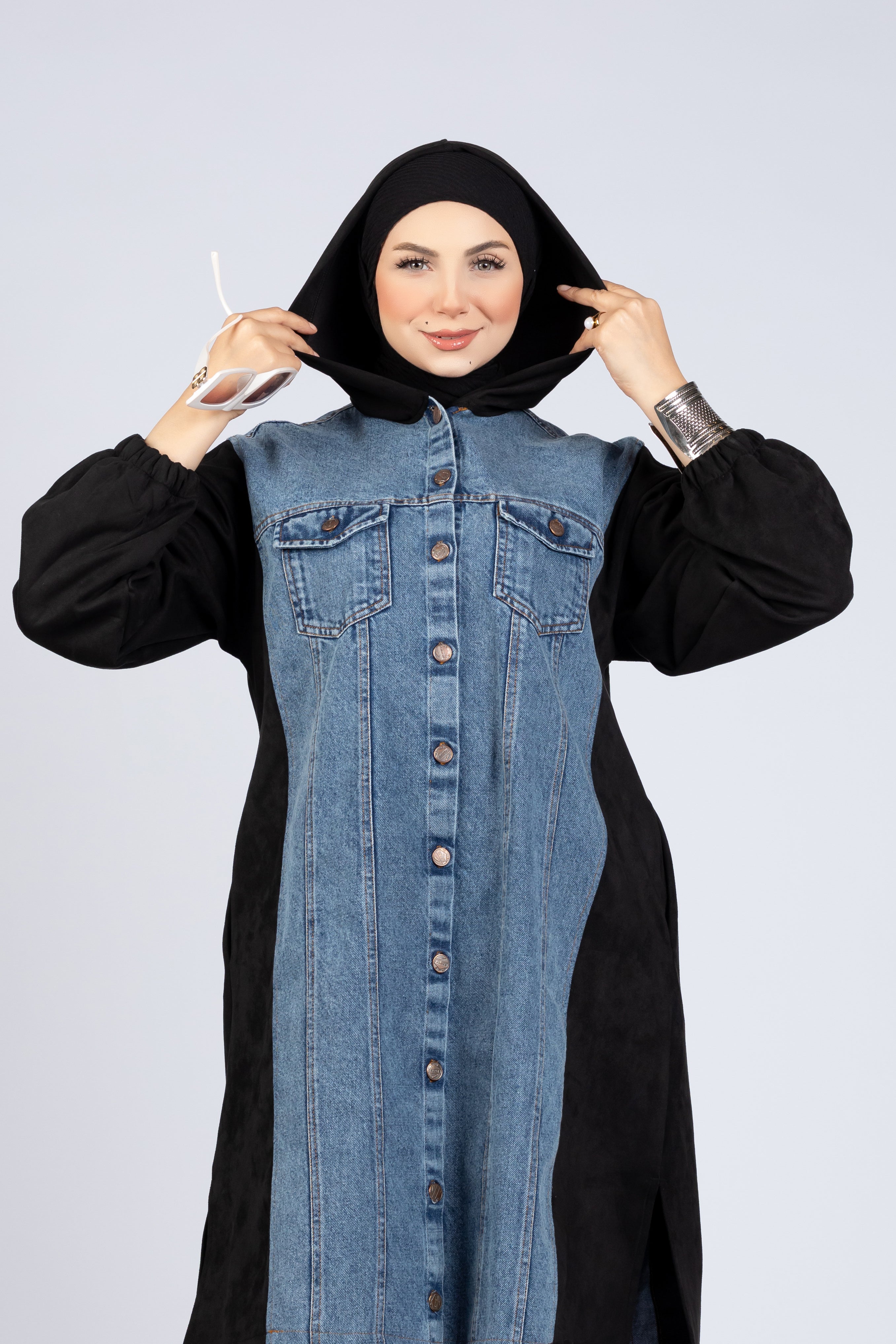 Scuba & Denim Mix Modest Suit 920