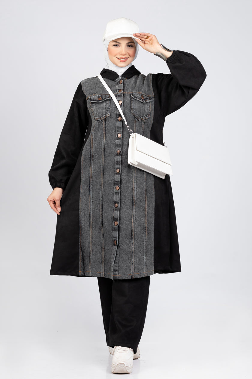 Scuba & Denim Mix Modest Suit 920