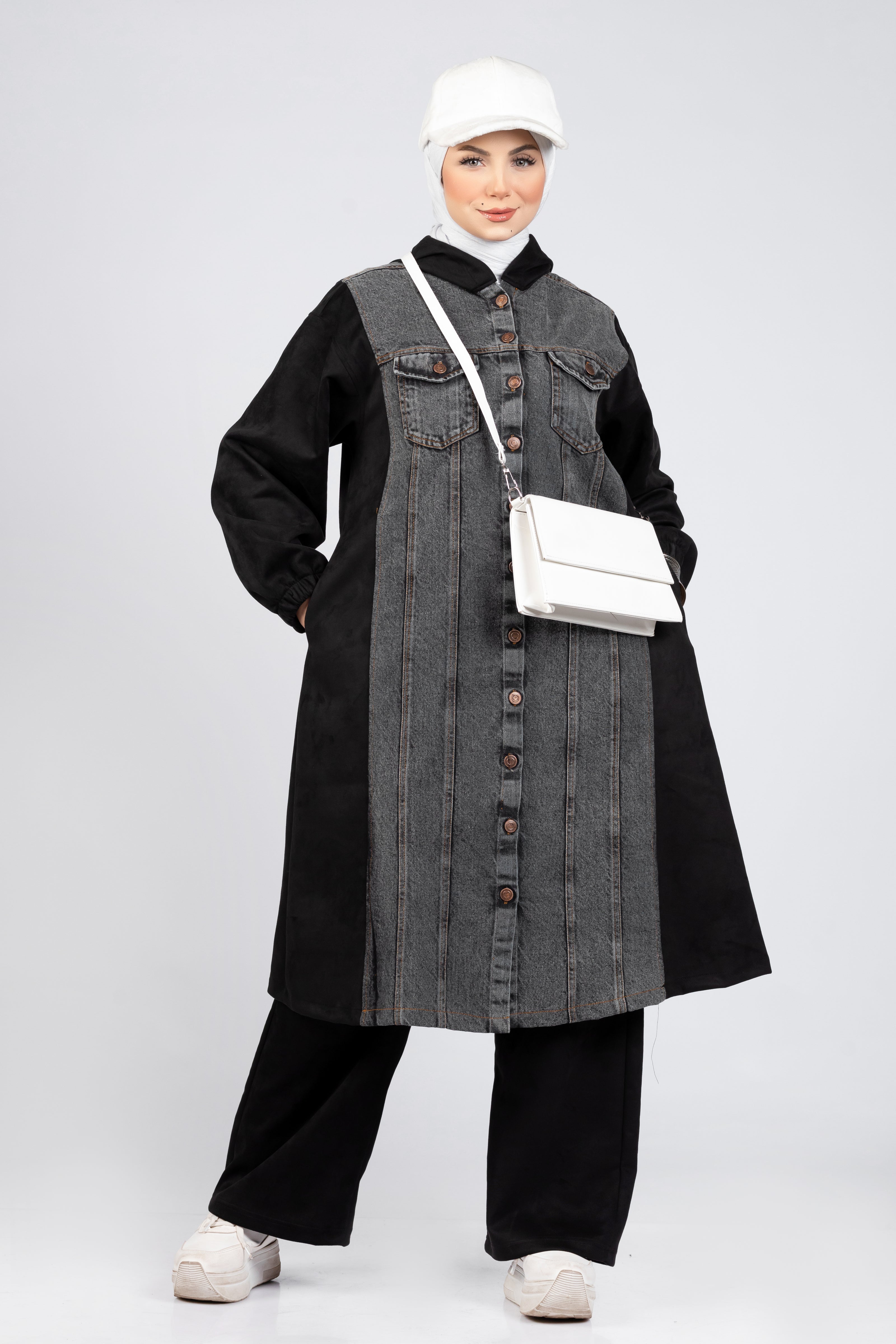 Scuba & Denim Mix Modest Suit 920