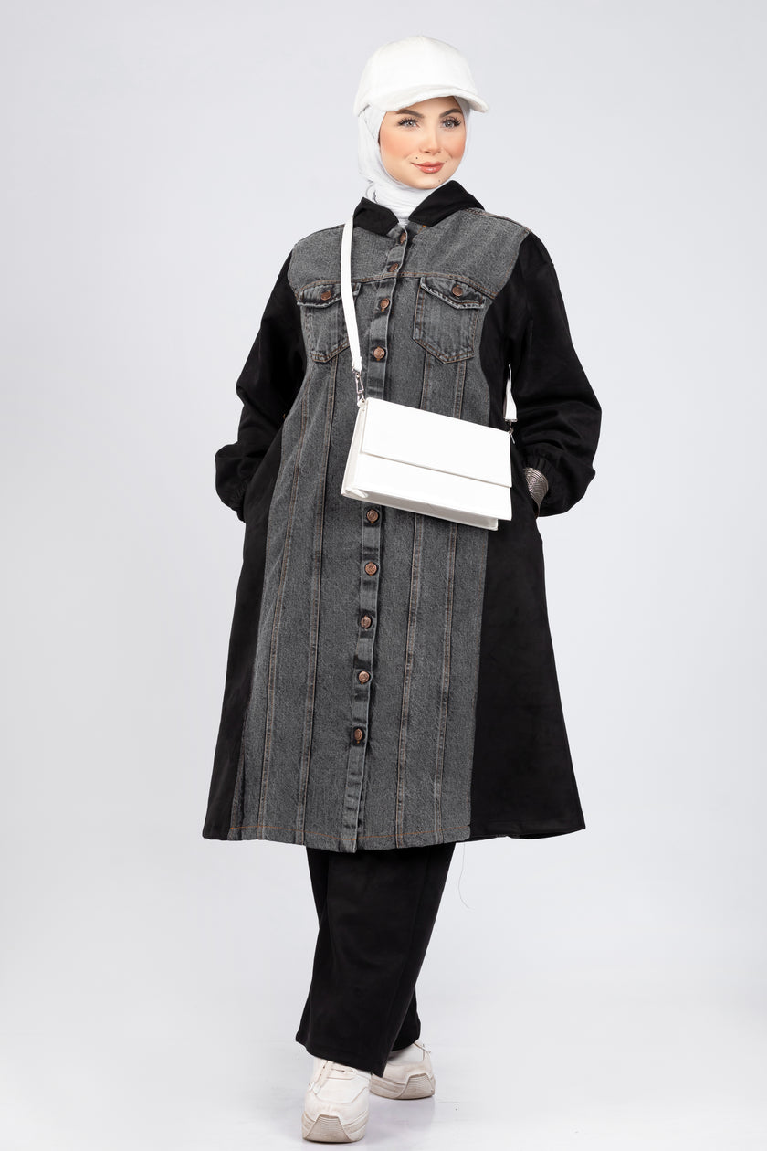 Scuba & Denim Mix Modest Suit 920