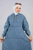 Denim Hoodie Dress 927