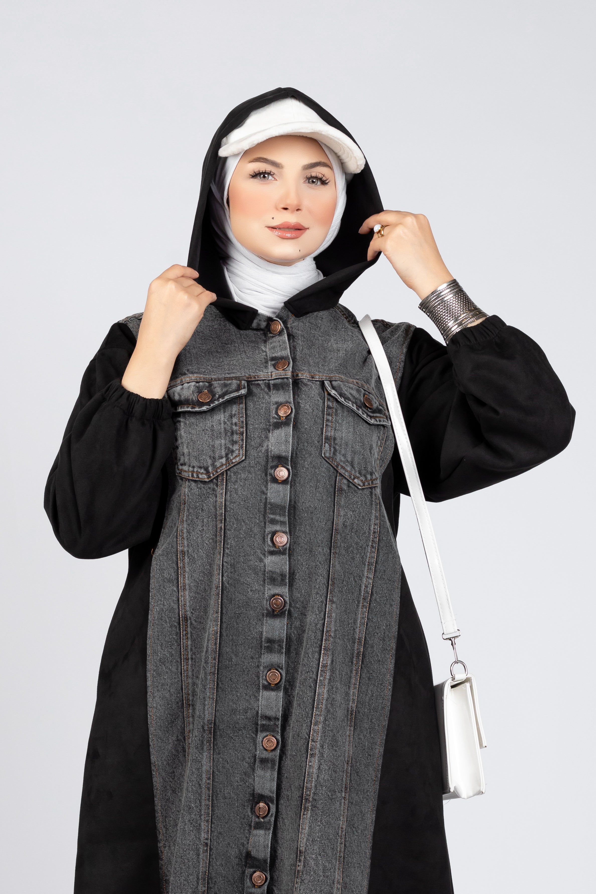 Scuba & Denim Mix Modest Suit 920