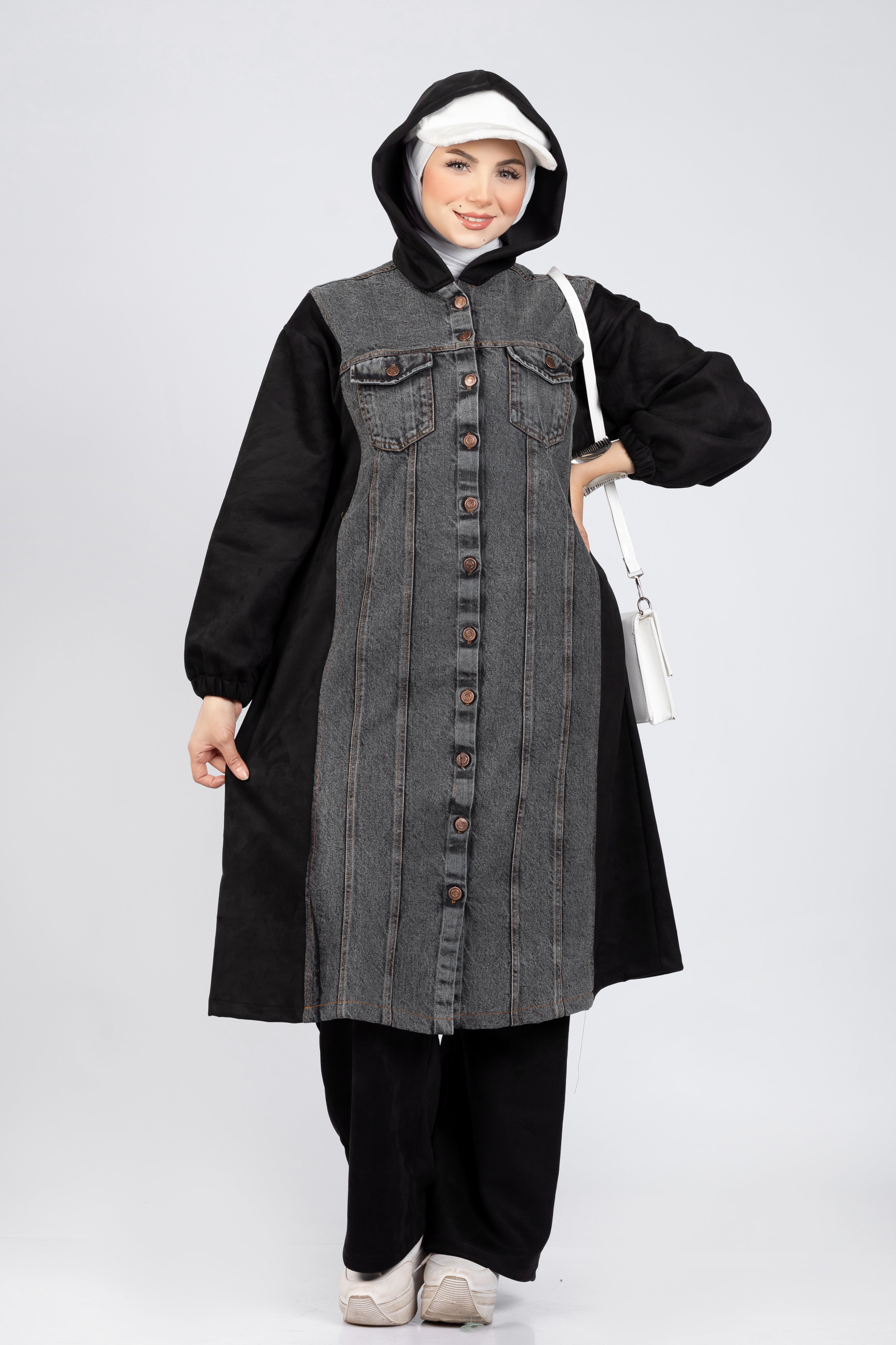 Scuba & Denim Mix Modest Suit 920