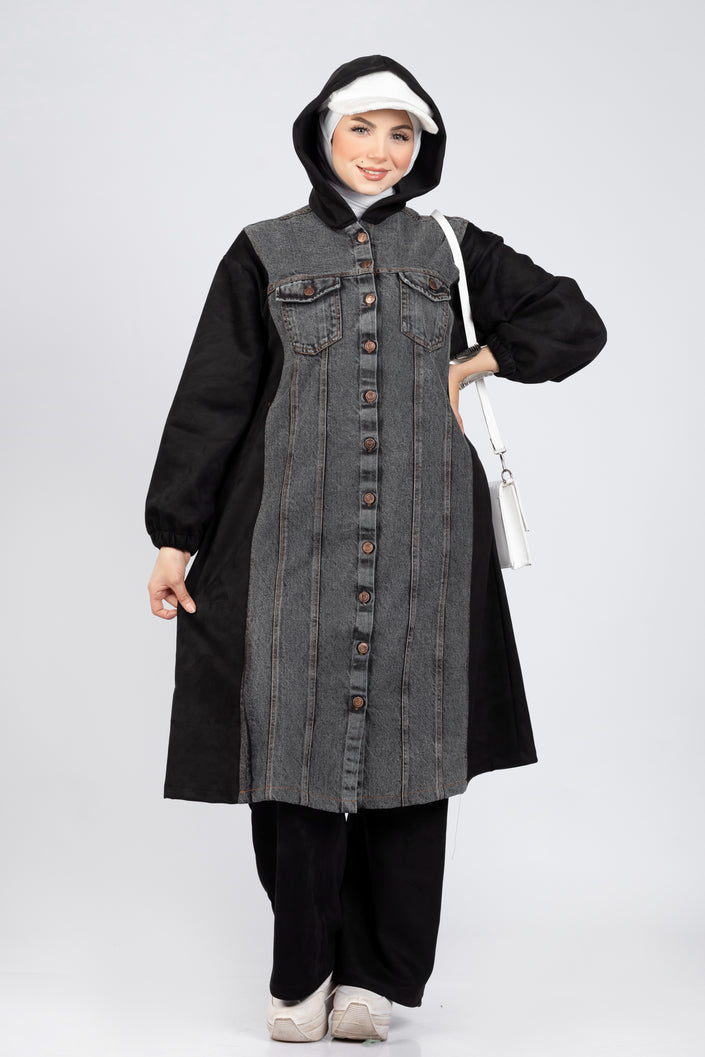 Scuba & Denim Mix Modest Suit 920