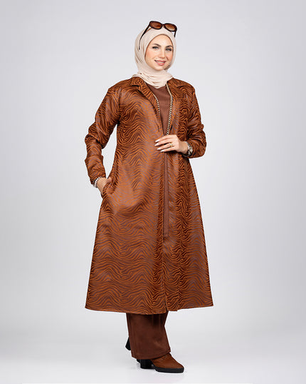 Suede scuba jacket with leather trim 905