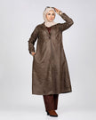 Suede scuba jacket with leather trim 905