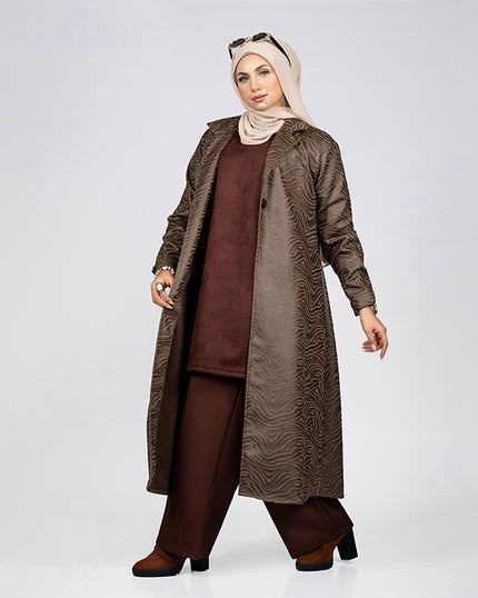 Suede scuba jacket with leather trim 905