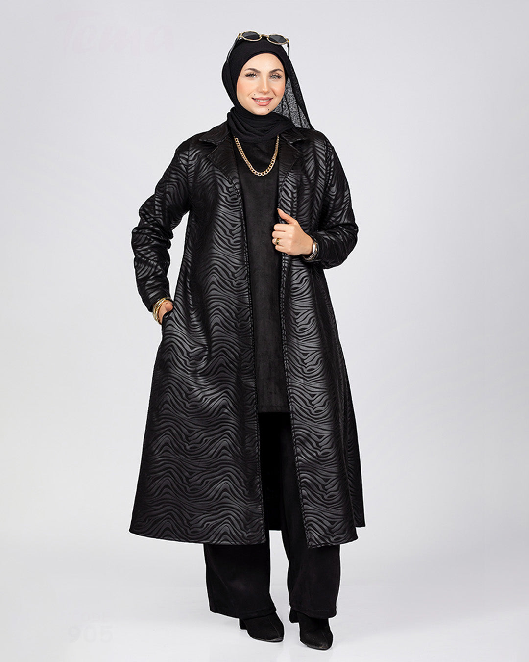 Suede scuba jacket with leather trim 905
