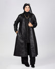 Suede scuba jacket with leather trim 905