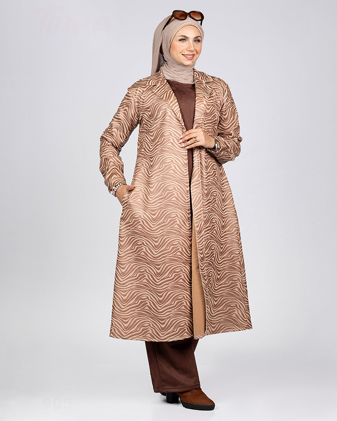 Suede scuba jacket with leather trim 905